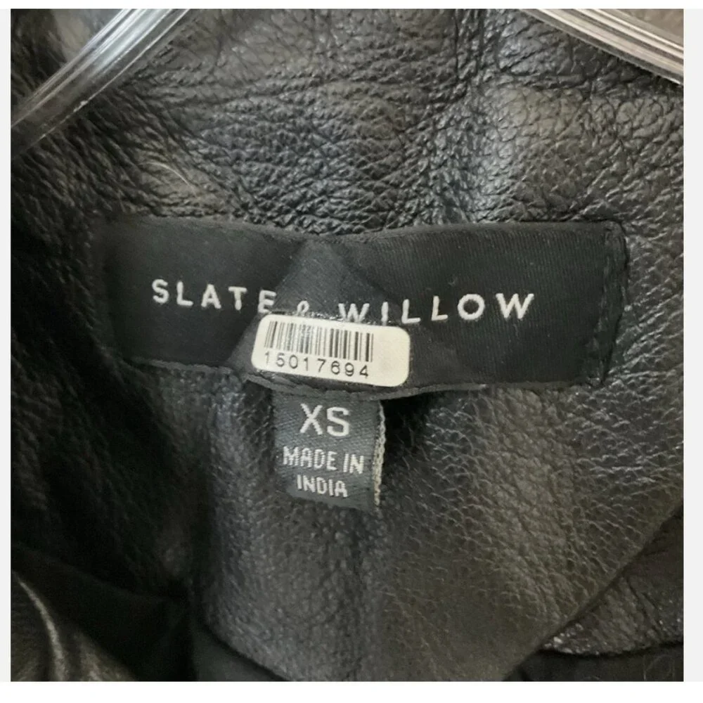 Slate & Willow Mini‎ Snap Moto Jacket Leather